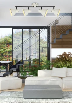 Lampa sufitowa Zumba listwa 4x40W E14  biały+czarny