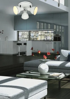 Lampa sufitowa Zumba plafon 3x40W E14  biały+czarny