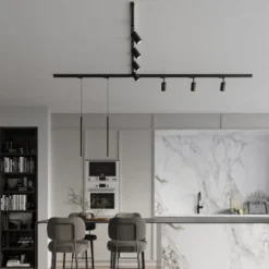 Lampa sufitowa/wisząca, 9 punktowa, system szynowy 3 fazowy, RING/PASTELO