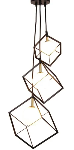 Lampa Wiszaca Weert Potrójny czarny, złoty