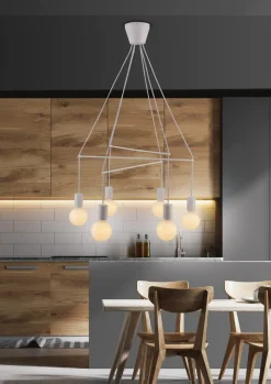 Lampa wisząca Alto 6x40W E27 biały  matowy