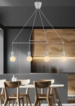 Lampa wisząca Alto 4x40W E27 biały  matowy