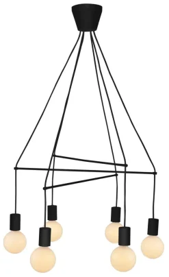 Lampa wisząca Alto 6x40W E27 czarny  matowy