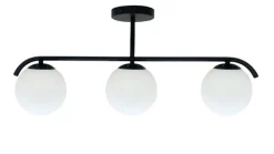 Lampa wisząca AMADEO czarny 3x40W E14  klosz biały