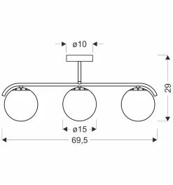 Lampa wisząca AMADEO mosiężny 3x40W E14 klosz biały
