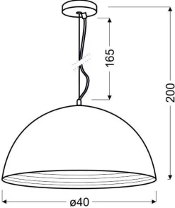 Lampa wisząca Amalfi 40 1x60W E27 miedziany