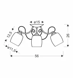 Lampa wisząca Amba 3x40W E27 biały / meg