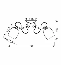 Lampa wisząca Amba 2x40W E27 biały / meg