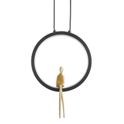 Lampa wisząca AMICI led czarno złota 27 cm