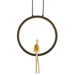 Lampa wisząca AMICI led czarno złota 27 cm