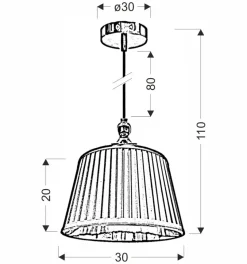 Lampa wisząca Amore 1x60W E27 stożek czarny