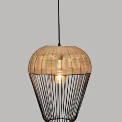 Lampa wisząca Anea czarna/ naturalna