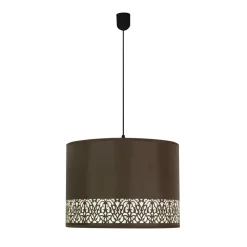 Lampa wisząca Arabesca czarny 33x33x24  1x60W E27 abażur brązowy