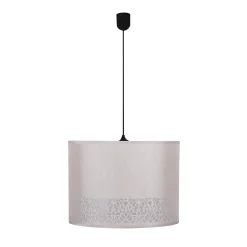 Lampa wisząca Arabesca czarny 33x33x24  1x60W E27 abażur kremowy