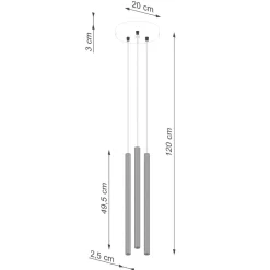 Lampa wisząca ARCHE 3P biała