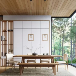 Lampa wisząca ARIES naturalne drewno