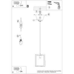 Lampa wisząca ARIES wenge
