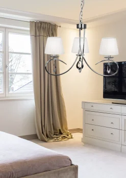 Lampa wisząca Arnika 3x40W E14 chrom /  biały