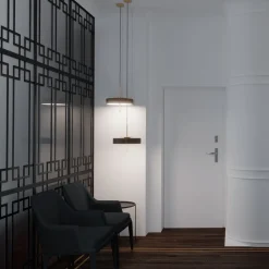 Lampa wisząca ARTDECO czarno - złota 35cm