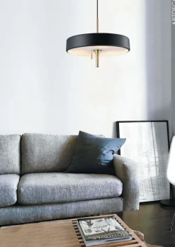 Lampa wisząca ARTDECO czarno - złota 35cm