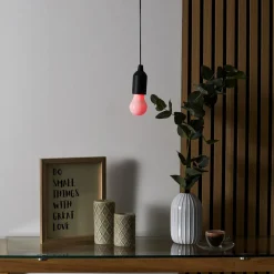 Lampa wisząca żarówka multikolor czarna