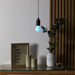 Lampa wisząca żarówka multikolor czarna