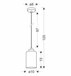 Lampa wisząca Aspra czarny 1x60W E27 klosz bursztynowy