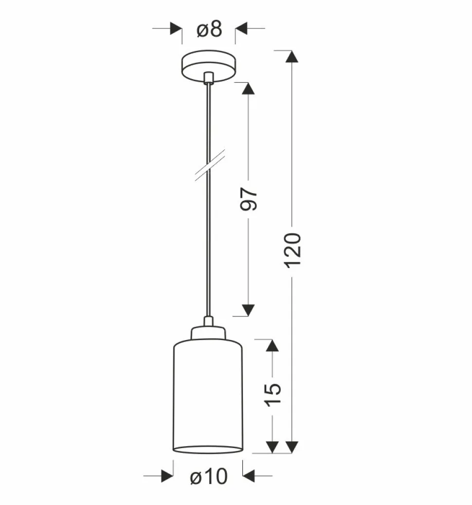 Lampa wisząca Aspra czarny 1x60W E27 klosz bursztynowy