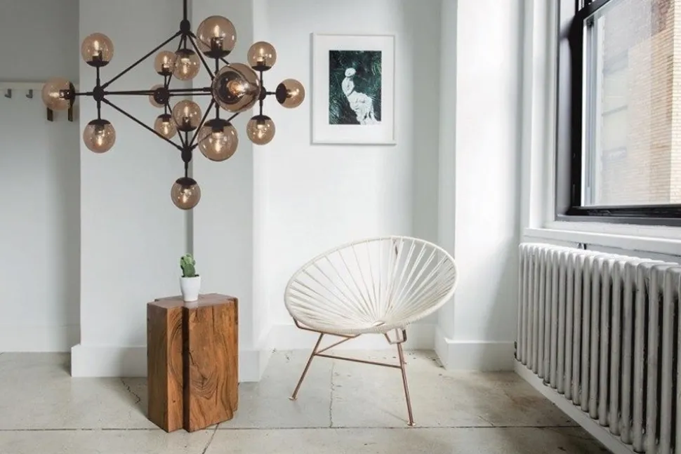 Lampa wisząca ASTRIFERO-15 bursztynowo czarna 110 cm