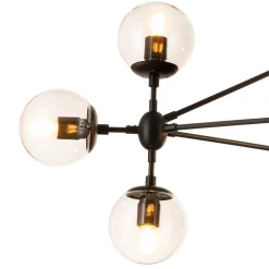 Lampa wisząca ASTRIFERO-10 transparentno  czarna 90 cm