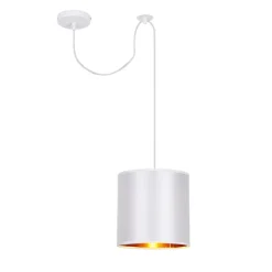 Lampa wisząca Atlanta p biały 1x40W E27  abażur biały