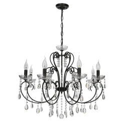 Lampa wisząca Aurora 8*40W E14 czarny