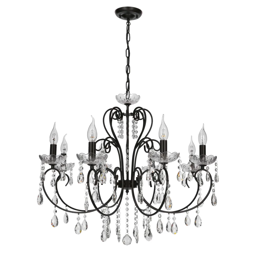 Lampa wisząca Aurora 8*40W E14 czarny