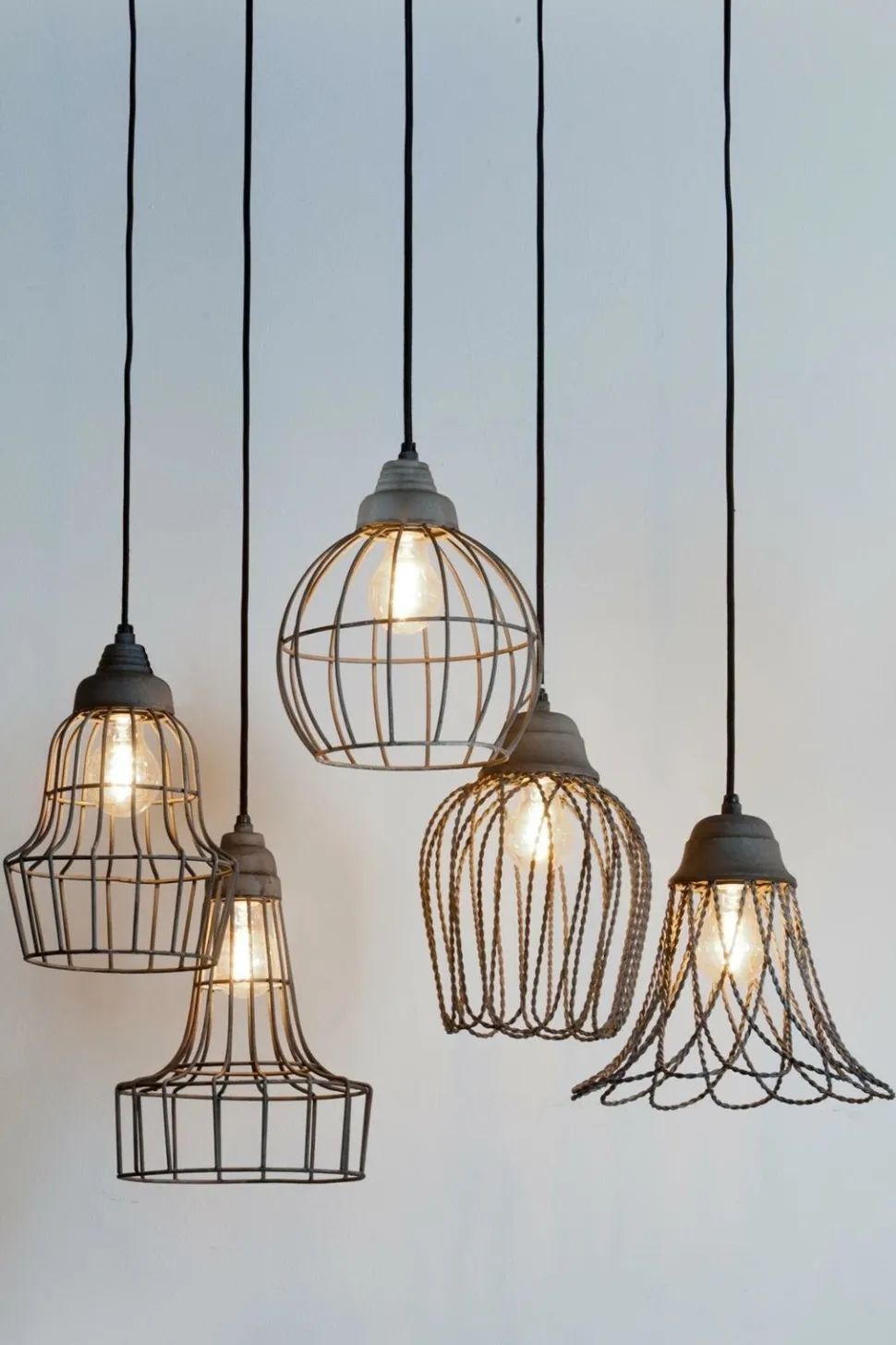 Lampa wisząca Babette cement