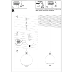 Lampa wisząca BALL biała