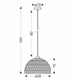 Lampa wisząca Balli biały 1x40W E27  abażur biały