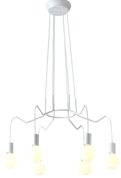Lampa wisząca Basso 6x40W E27 biały  matowy