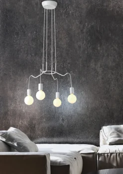 Lampa wisząca Basso 4x40W E27 biały  matowy