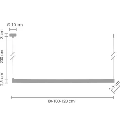 Lampa wisząca BEAM-120 LED tytan