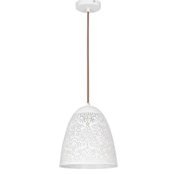 Lampa wisząca Bene 20/21 stożek 1x60W E27 ażurowy biały