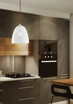 Lampa wisząca Bene 20/21 stożek 1x60W  E27 ażurowy biały