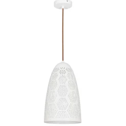 Lampa wisząca Bene 20/33 stożek 1x60W E27 ażurowy biały