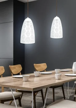 Lampa wisząca Bene 20/33 stożek 1x60W  E27 ażurowy biały