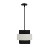 Lampa wisząca Benta czarny 1x40W E27  abażur czarny+kremowy