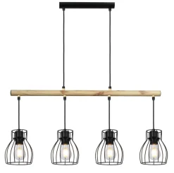 Lampa wisząca Bernita 4x60W E27 czarny