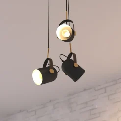 Lampa wisząca Bil 3 żarówki czarna