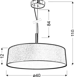 Lampa wisząca Blum 3x60W E27 srebrzysto  szary