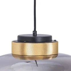 Lampa wisząca BOOM LED szaro złota 35 cm