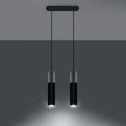 Lampa wisząca BORGIO 2 czarny