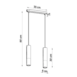 Lampa wisząca BORGIO 2 czarny